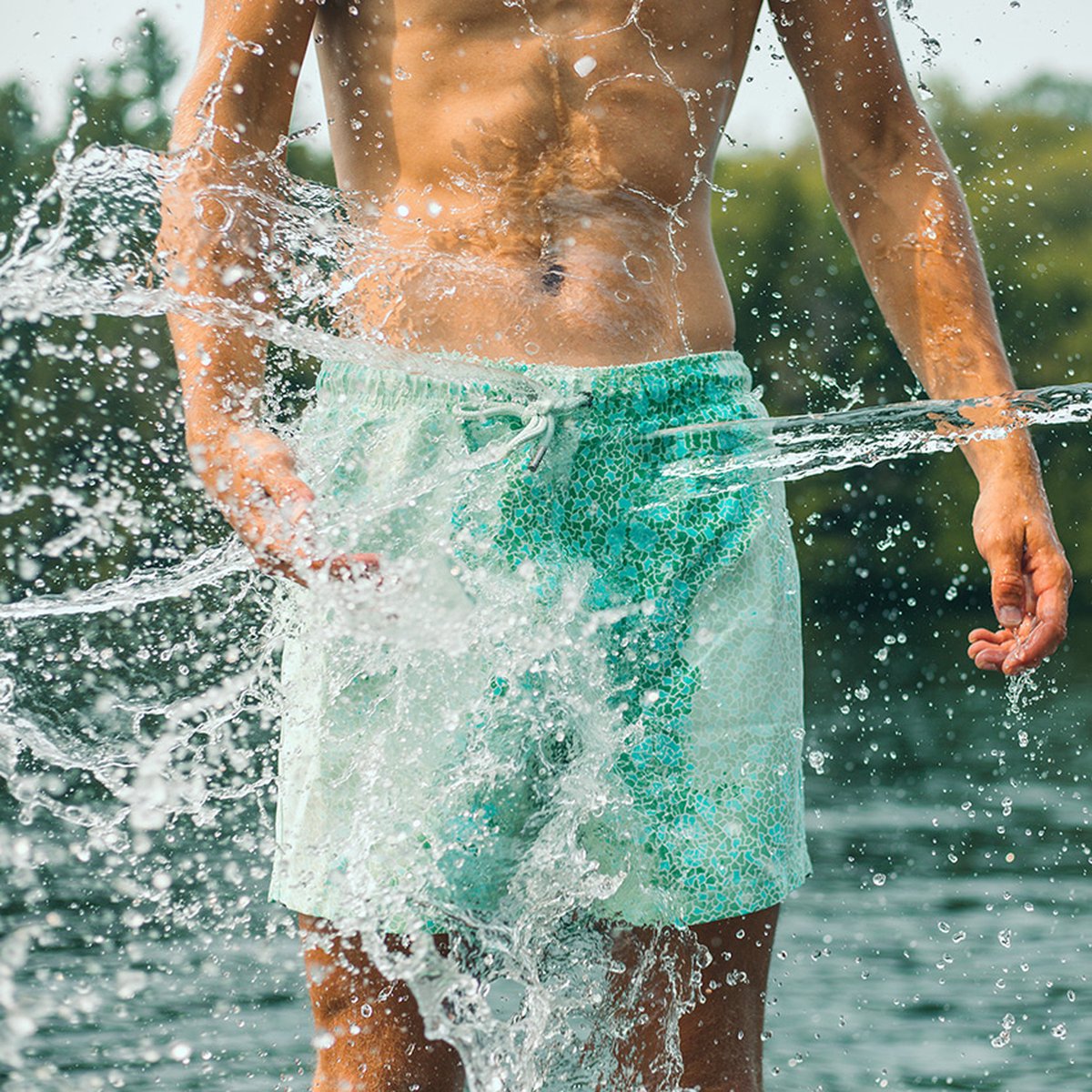 Sea'sons Mosaic Swimshort Mint Green