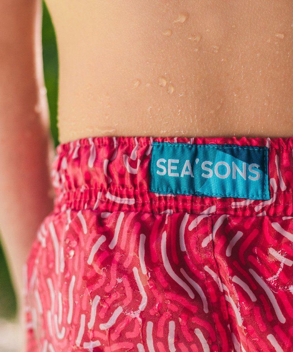 Sea'sons Swimshort Fingerprint Red