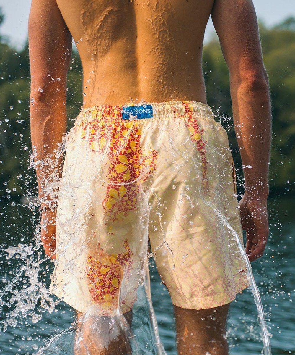 Sea'sons Mosaic Swimshort Yellow red