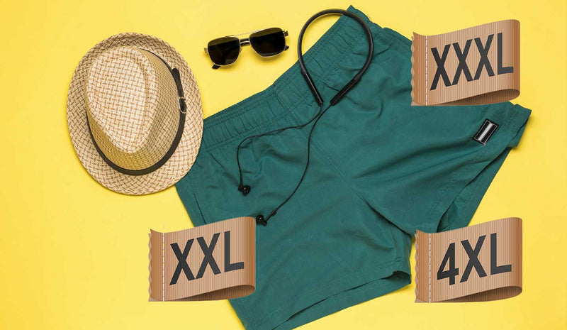 Grote maten zwembroek: check!