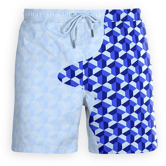 Sea'sons Swimshort Geometric Blue