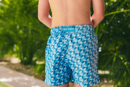 Sea'sons Swimshort Geometric Blue