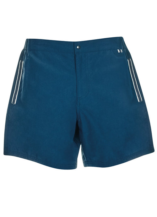 High-quality image of wavebreaker blauw met bies van spijkerstof op zakken
