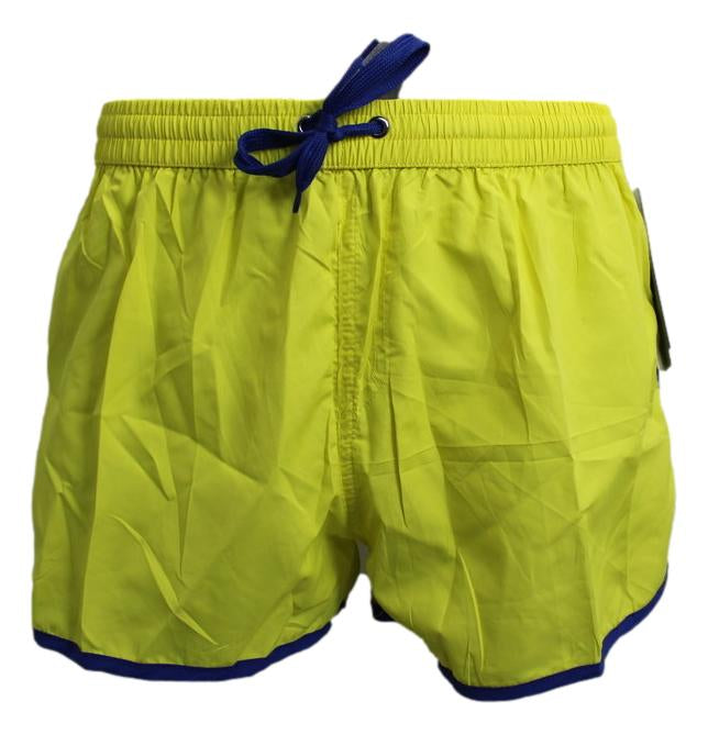 Shortshort Geel / blauwe bies