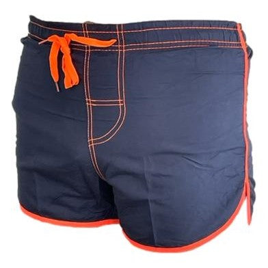 Shortshort Deep Blue / fluor oranje