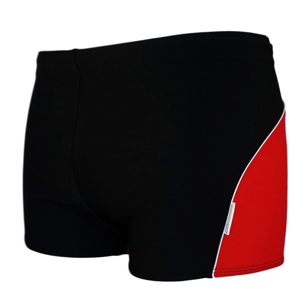 High-quality image of zwemboxer colourback red