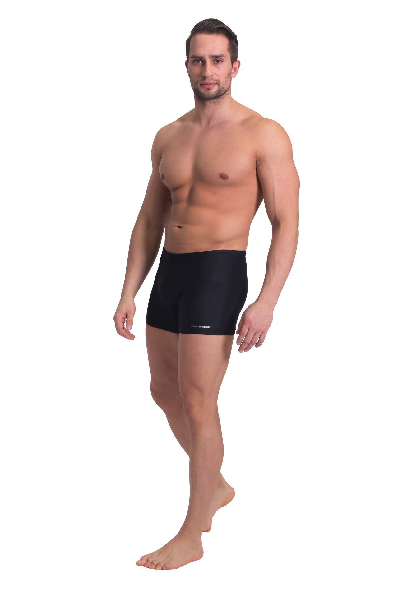 High-quality image of zwemboxer sporteon black