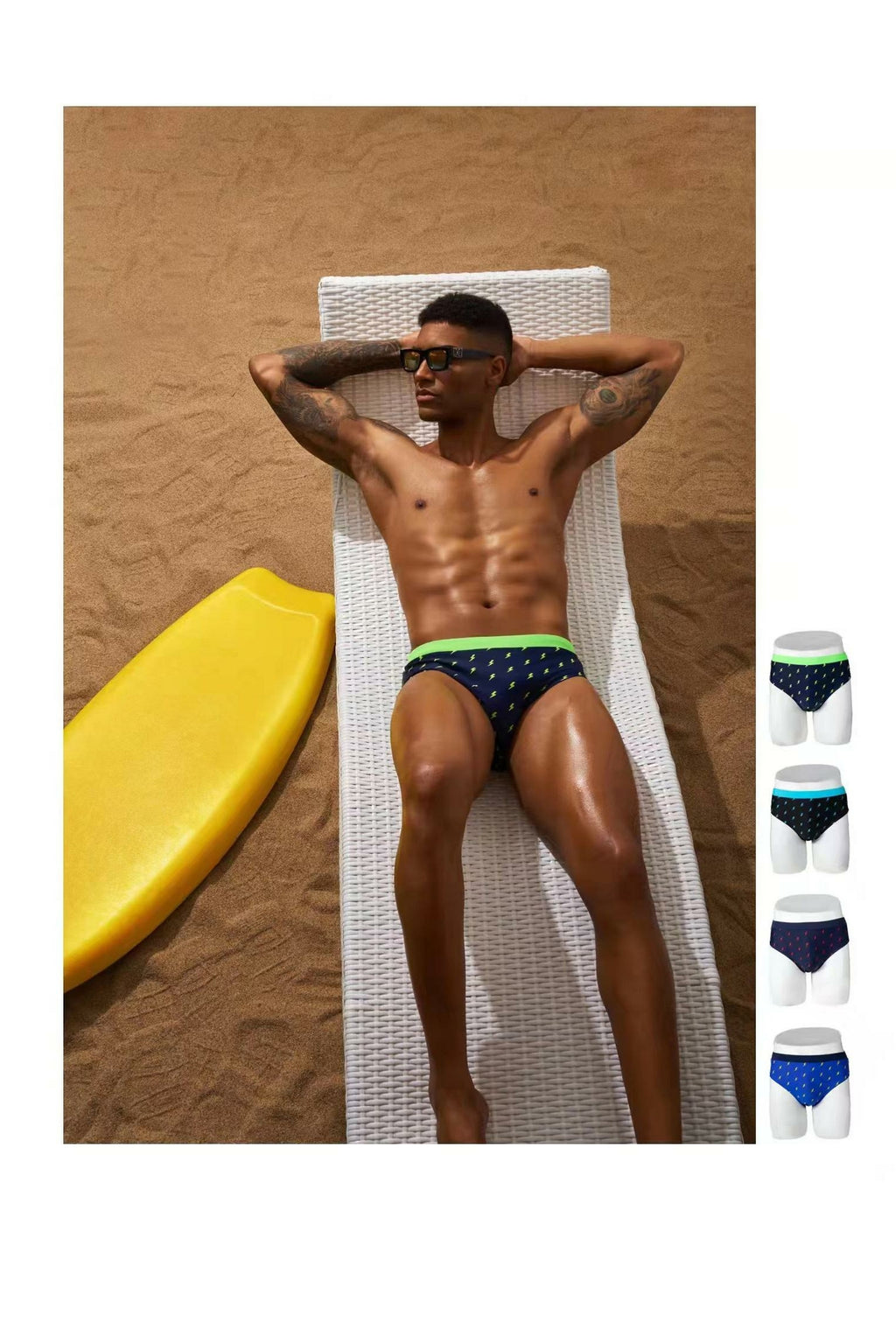 High-quality image of zwemslip thunder zwart bliksemschicht