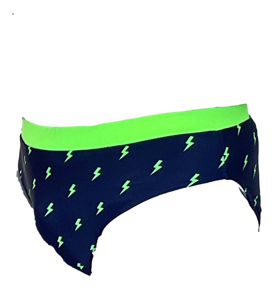 High-quality image of zwemslip thunder donkerblauw bliksemschicht