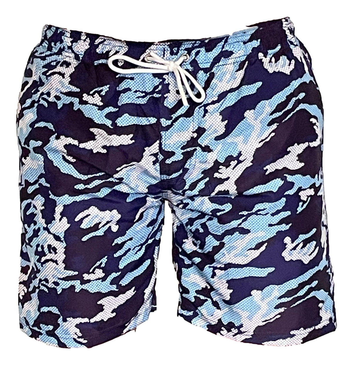 Zwemshort Camouflage Toscane blauw