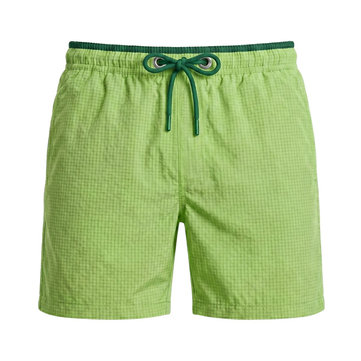 Seersucker Zwemshort Lavos - Appelgroen / Donkergroen
