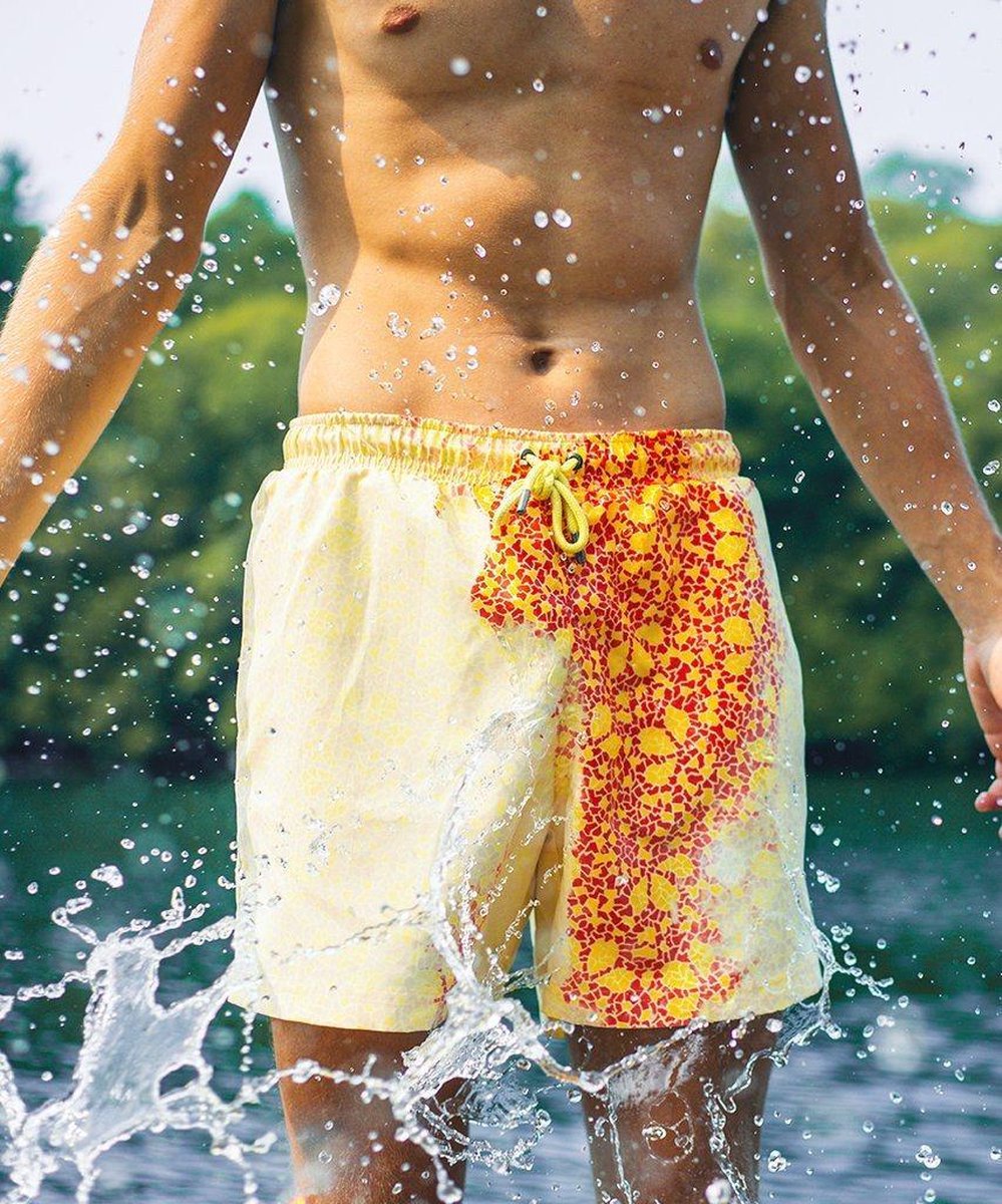 Sea'sons Mosaic Swimshort Yellow red