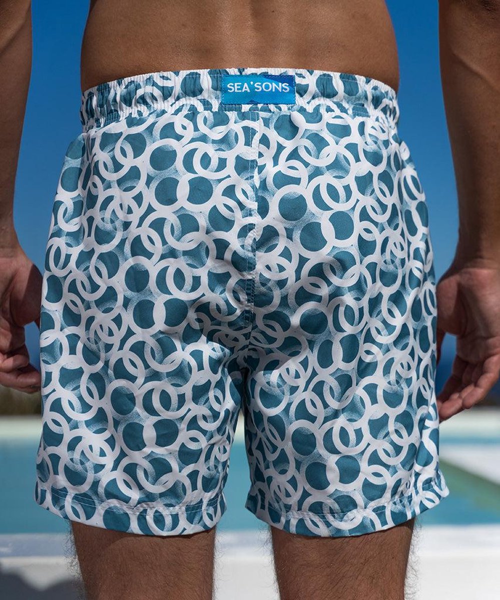 Sea'sons Pattern Swimshort Blue