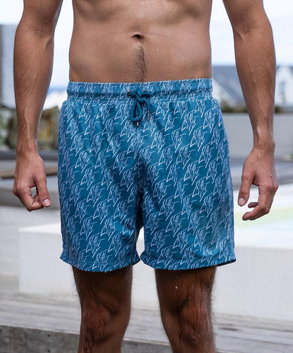 Sea'sons Pattern Swimshort Blue White