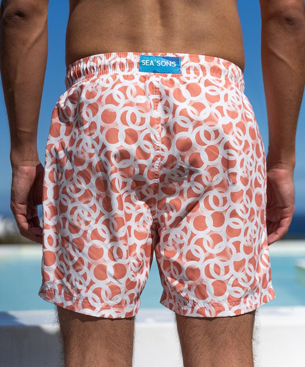 Sea'sons Pattern Swimshort Koraal