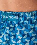 Sea'sons Swimshort Geometric Blue