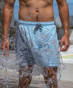 Sea'sons Striped Swimshort Dark Grey blue