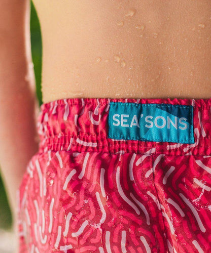 Sea'sons Swimshort Fingerprint Red