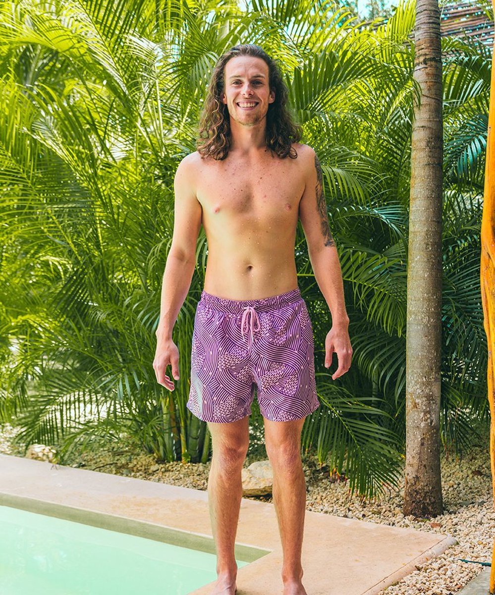 Sea'sons Liquid Lines Swimshort Purple Pink