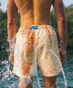 Sea'sons Mosaic Swimshort Yellow red