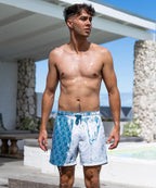 Sea'sons Pattern Swimshort Blue White