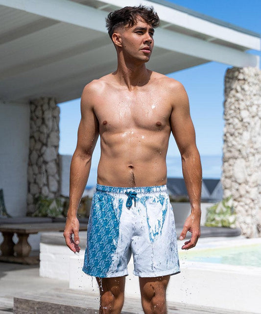 Sea'sons Pattern Swimshort Blue White