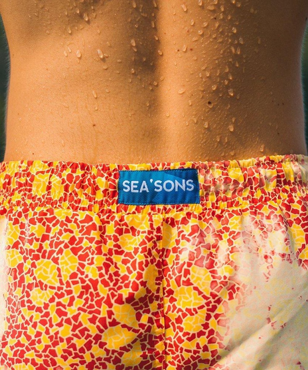 Sea'sons Mosaic Swimshort Yellow red