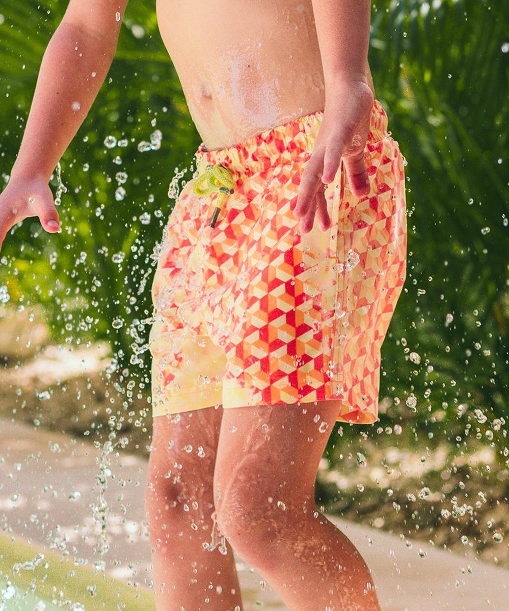 Sea'sons Swimshort Geometric Peach
