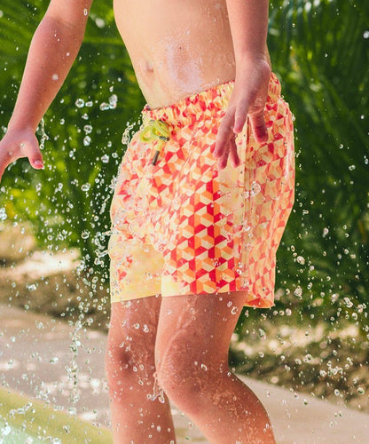 Sea'sons Swimshort Geometric Peach