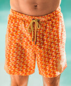 Sea'sons Swimshort Geometric Peach