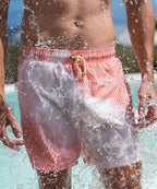 Sea'sons Striped Swimshort Coral White