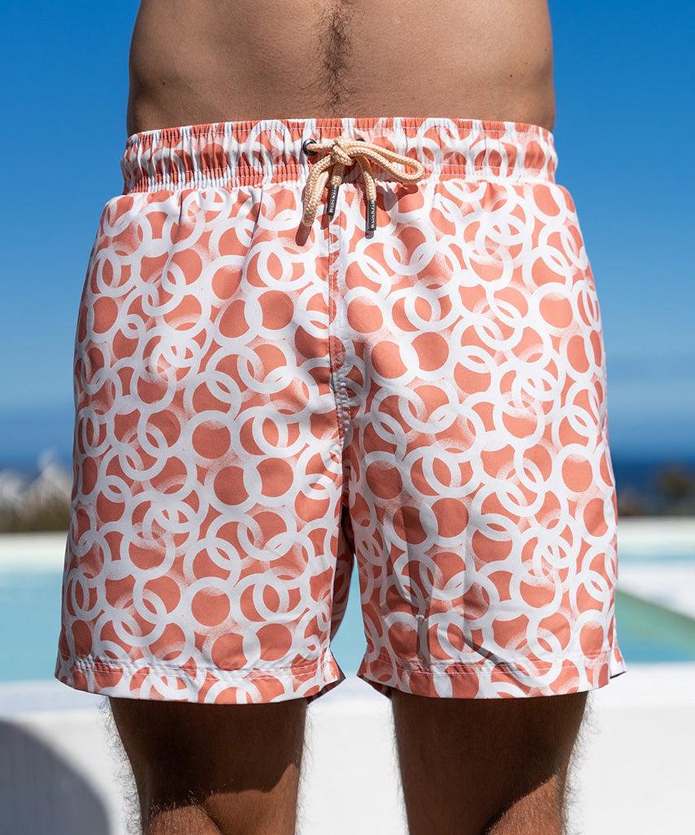 Sea'sons Pattern Swimshort Koraal