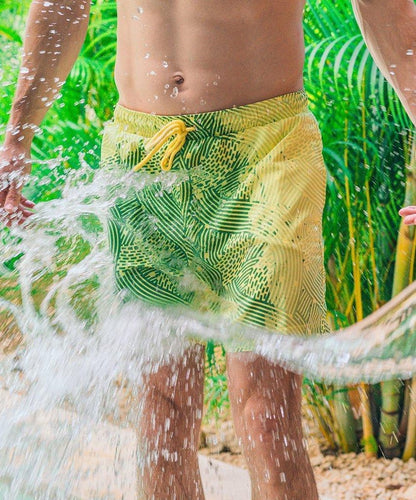 Sea'sons Liquid Lines swimshort Green-Yellow