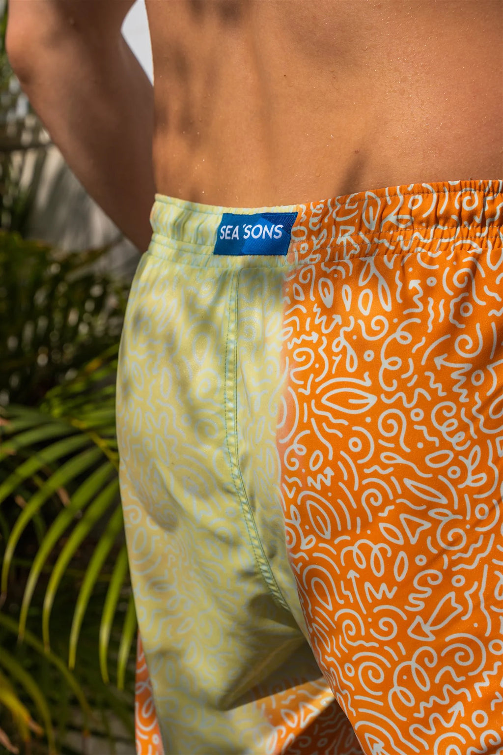 Sea'sons Swimshort Doodle Orange Mint
