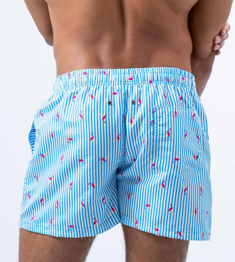 Swimshort Key Largo - LightBlue/White
