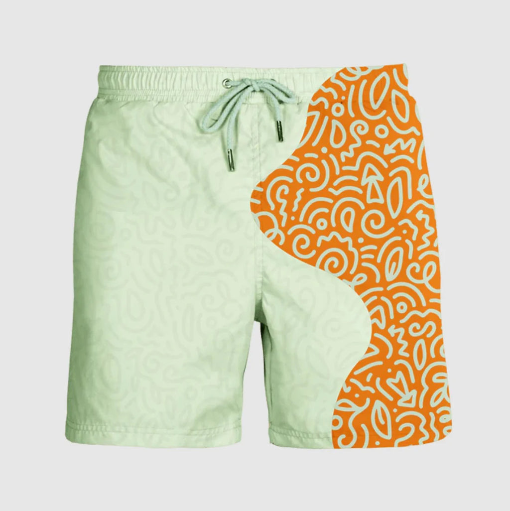 Sea'sons Swimshort Doodle Orange Mint