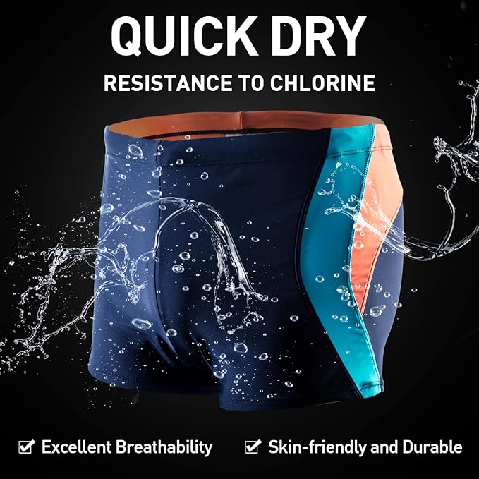 Zwemboxer Olaf Blauw/Oranje