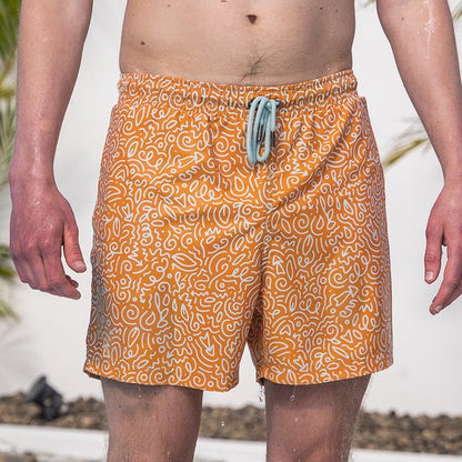 Sea'sons Swimshort Doodle Orange Mint